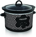 Crock-Pot 4.5 Quart Portable Slow Cooker – Black & White B11A